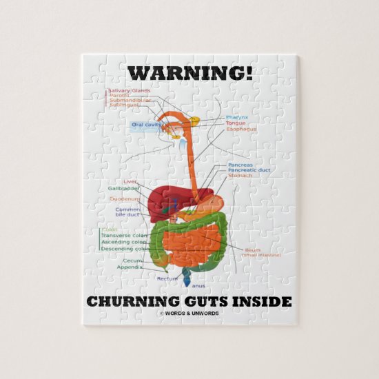 Warning! Churning Guts Inside (Digestive System) Jigsaw Puzzle