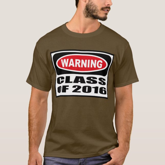 Warning CLASS OF 2016 Men's Dark T-Shirt (Front)