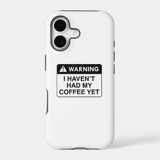 Warning Coffee Iphone Case (Back)