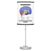 Warning! Cognitive Intervention Needed Brain Humor Table Lamp (Front)