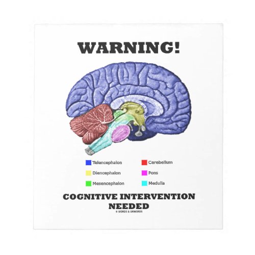 Warning Cognitive Intervention Needed Notepad