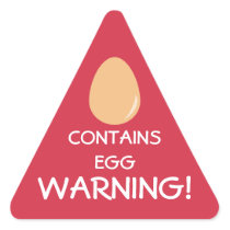 Warning Contains Egg Allergen Label