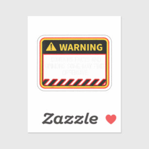 Warning Contains Facts May Find Offensive Humor Sticker