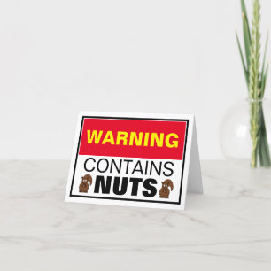 WARNING Contains Nuts Thank You Card