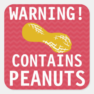 Contains Nuts Warning Stickers | Zazzle