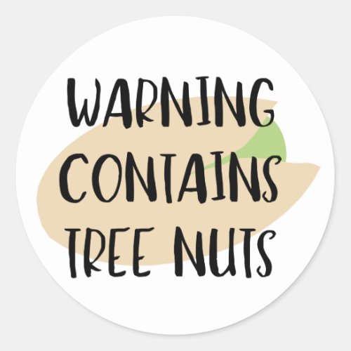 Warning Contains Tree Nuts Allergen Label Nuts