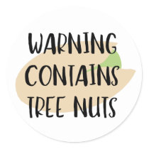 Warning Contains Tree Nuts Allergen Label Nuts