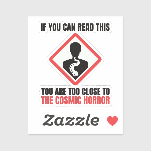 Warning Cosmic Horror Cthulhu Lovecraft Sticker (Sheet)