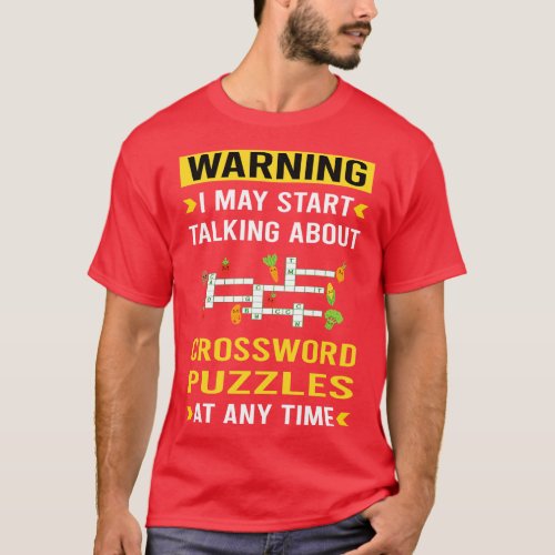 Warning Crossword Puzzles T_Shirt