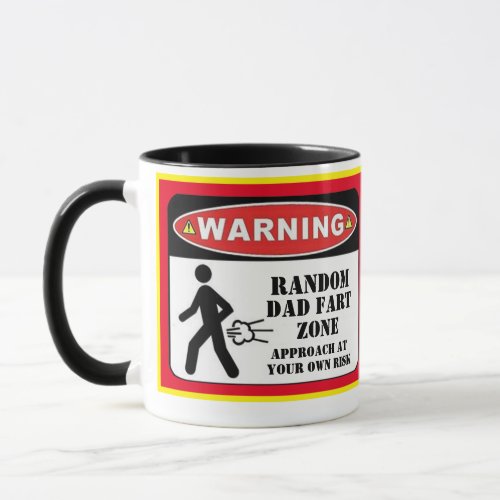 Warning Dad Fart Zone Fathers Day gift for dad Mug