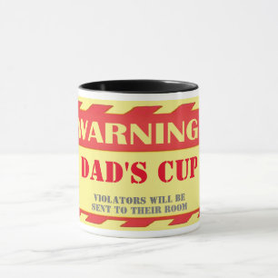 Warning Dads Mug Funny Fathers Day Coffee Mug