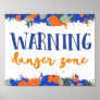 Warning Danger Zone Sign | Dart Gun Party