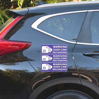 Warning Dash CAM Recording Vehicle Camera Security Sticker