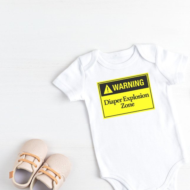 Warning! Diaper Explosion Zone Baby Bodysuit (Warning! Diaper Explosion Zone Baby Bodysuit)
