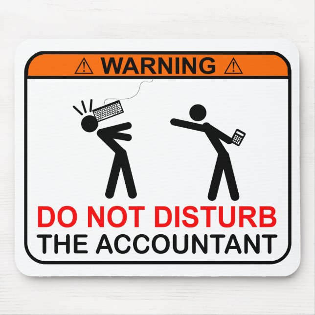 WARNING! Do Not Disturb The Accountant Mouse Pad (Front)