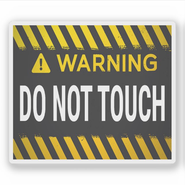 Warning Do Not Touch Sticker (Front)