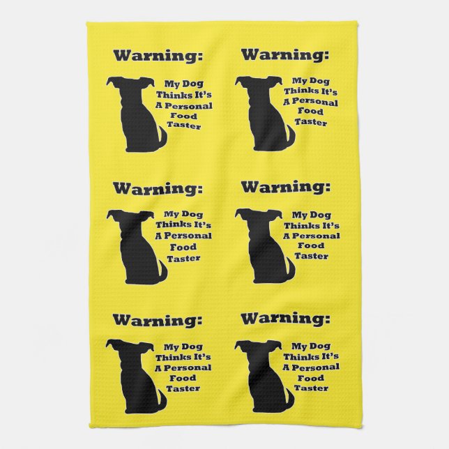 Warning Dog Towel (Vertical)