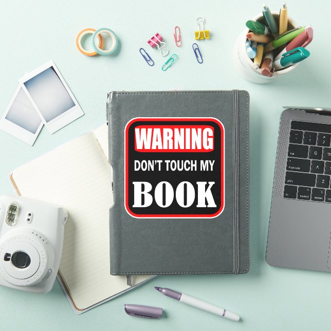 Warning don't touch my book sticker (iPad Cover)
