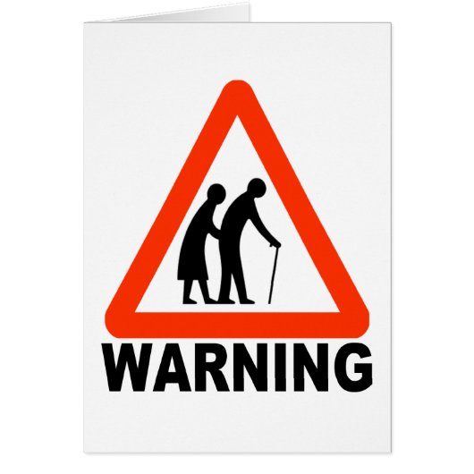 Warning - Elderly Crossing Cards (Front)