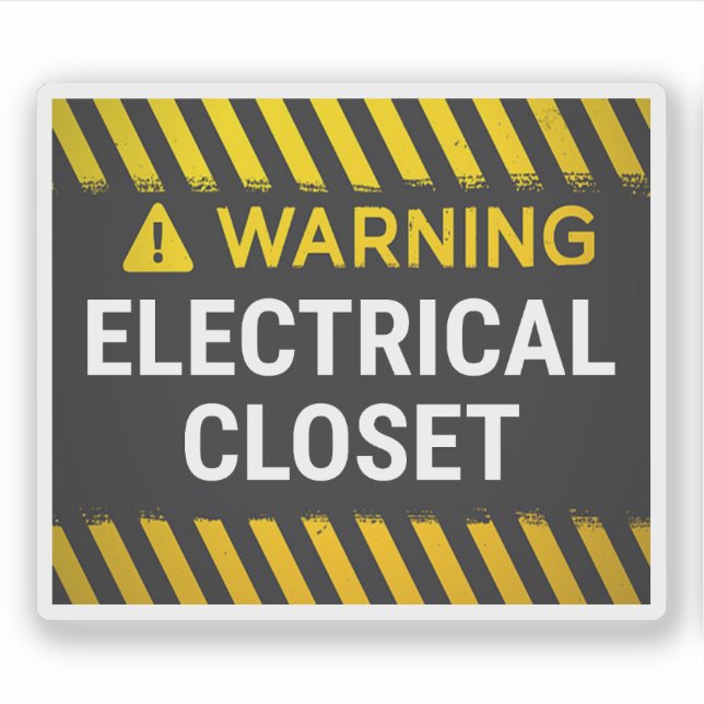 Warning Electrical Closet Sticker (Front)