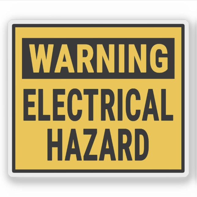 Warning Electrical Hazard Sticker (Front)