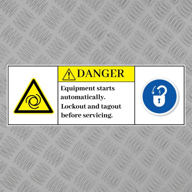 Warning Equipment Starts Label (Creator Uploaded)