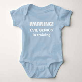 Warning! Evil Genius in training Baby Bodysuit