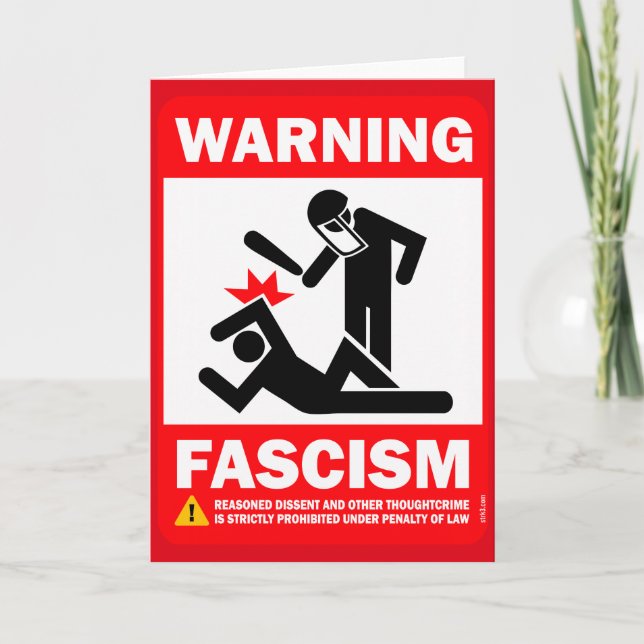 Warning: Fascism Card (Front)