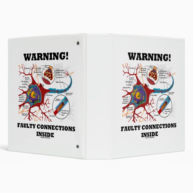 Warning! Faulty Connections Inside Neuron Synapse 3 Ring Binder (Background)