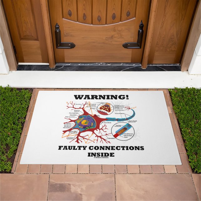 Warning! Faulty Connections Inside Neuron Synapse Doormat (Outdoor)