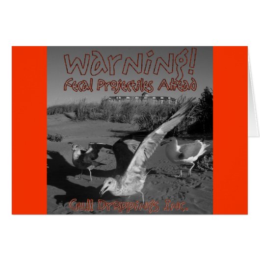 Warning!  Fecal Projectiles Ahead! Cards (Front Horizontal)