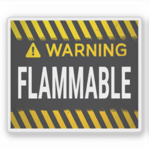 Warning Flammable Liquids Sticker