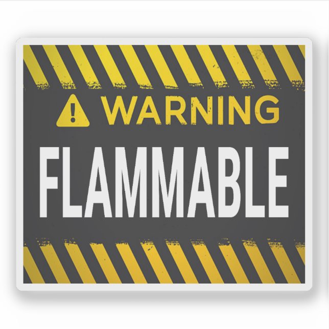 Warning Flammable Liquids Sticker (Front)