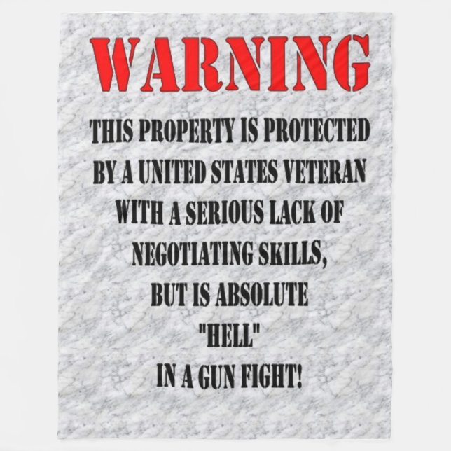 WARNING Fleece Blankets (Front)