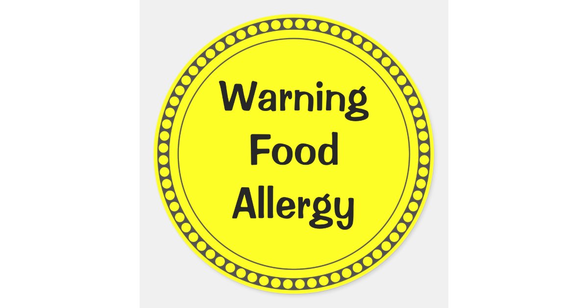 food allergy stickers