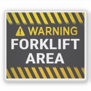 Warning Forklift Area Sticker