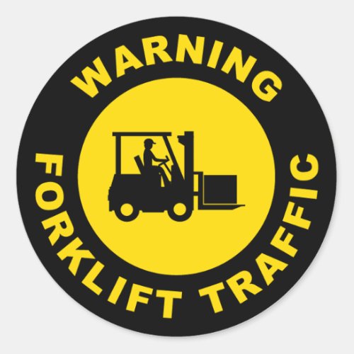 Warning Forklift Tractor Sticker Safety Sticker