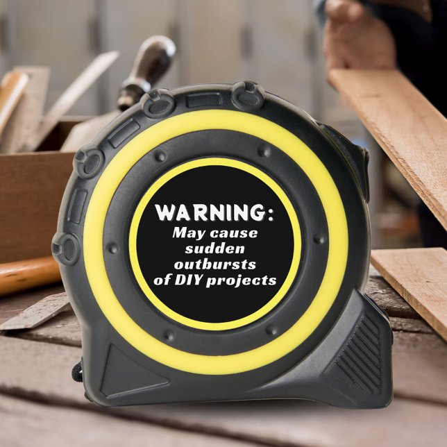 Warning Funny Quote Typography Tape Measure (Creator Uploaded)