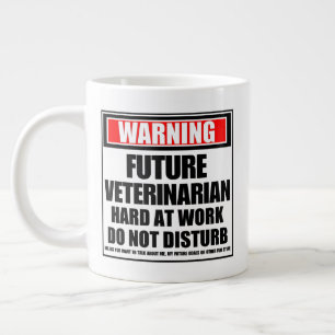 Warning Future Veterinarian Hard At Work Giant Coffee Mug