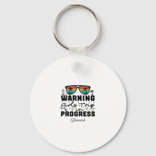 Warning Girls Trip In Progress Vacation Denmark Keychain