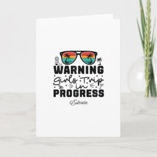 Warning Girls Trip In Progress Vacation Estonia Card