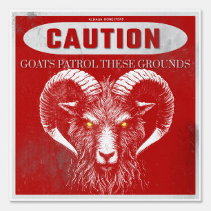 warning goat sign