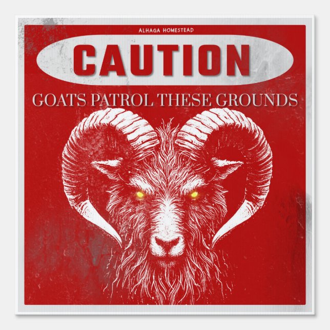 warning goat sign (Front)