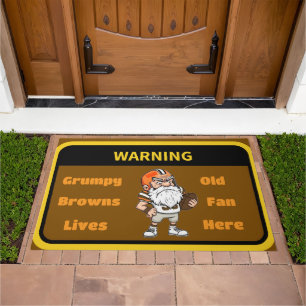 Warning Grumpy Old Browns Fan Lives Here Doormat