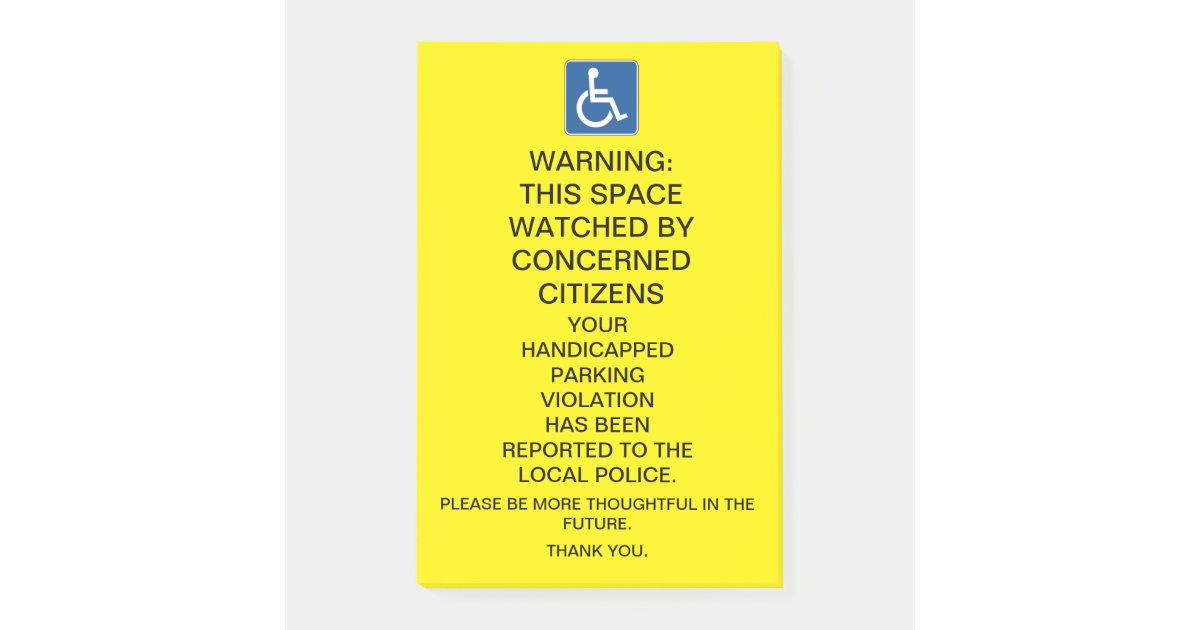 fake handicap parking ticket printable