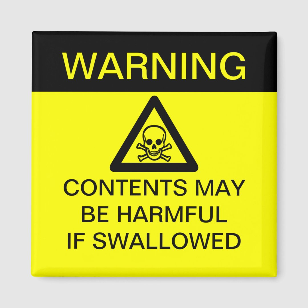 warning-harmful-if-swallowed-customizable-magnet-zazzle