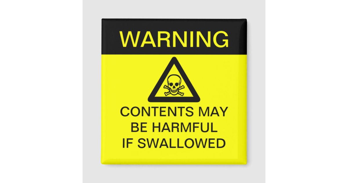 warning-harmful-if-swallowed-customizable-magnet-zazzle