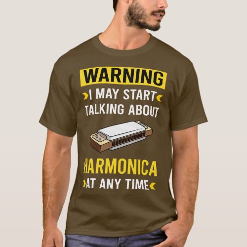 Warning Harmonica Mouth Organ T_Shirt