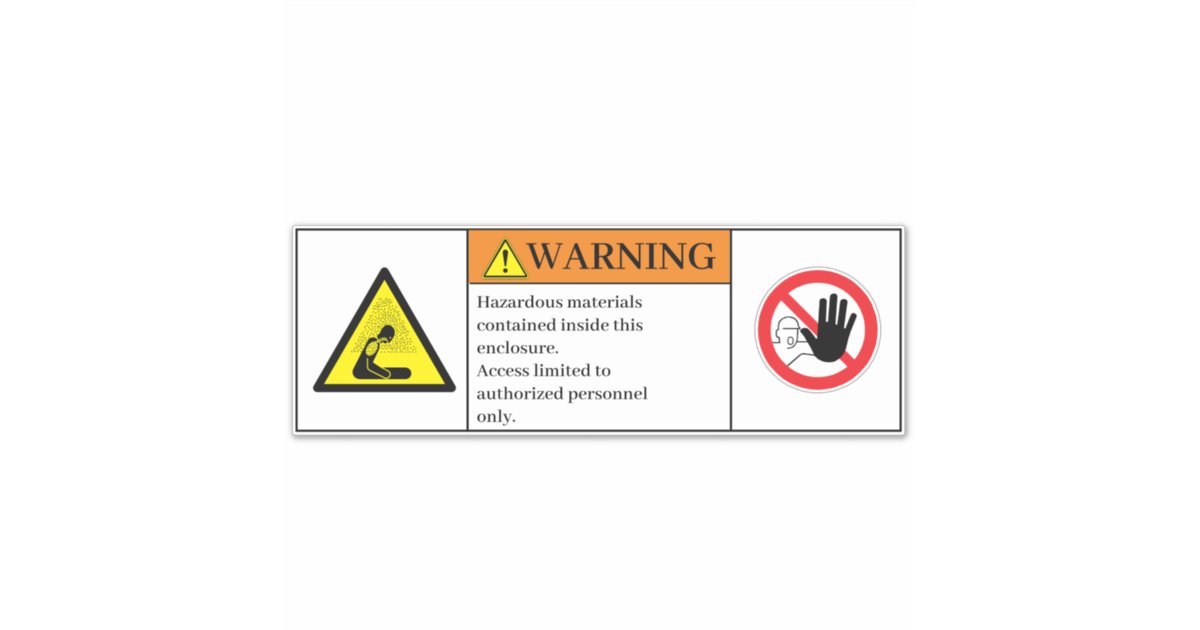 Warning Hazardous Materials Label | Zazzle