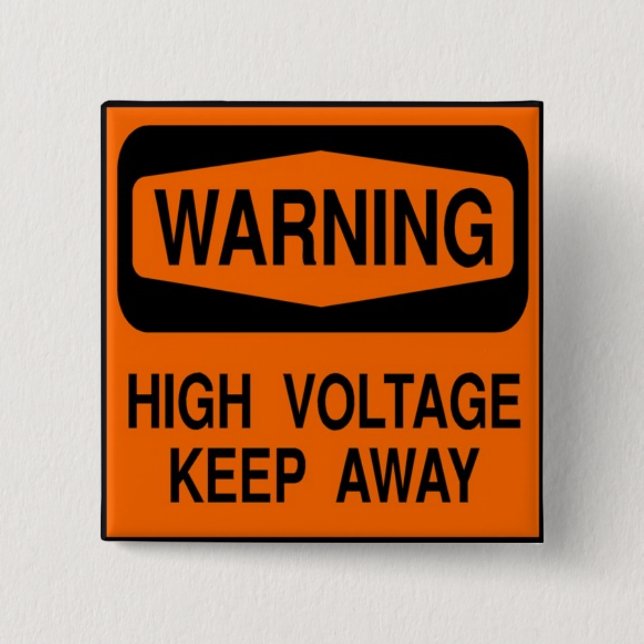 warning high voltage button (Front)